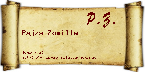 Pajzs Zomilla névjegykártya